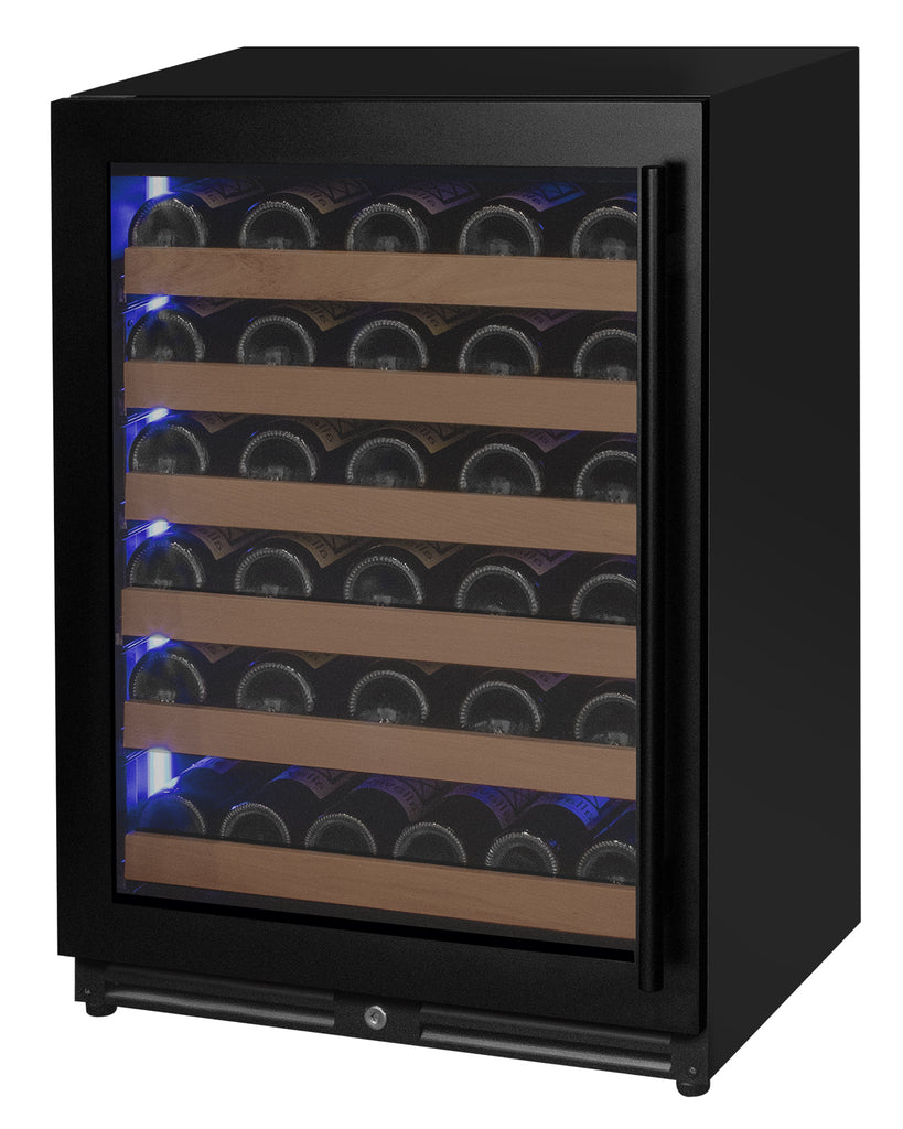 Allavino Reserva Series - 51 Bottle Single Zone Built-in Luxury Wine Refrigerator with Black Door - Left Hinge - VSW5134S-1BL