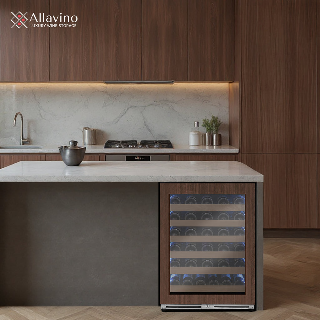 Allavino Reserva Series - 51 Bottle Single Zone Built-in Luxury Wine Refrigerator with Panel Ready Overlay Door - Right Hinge - VSW5134S-1PRR