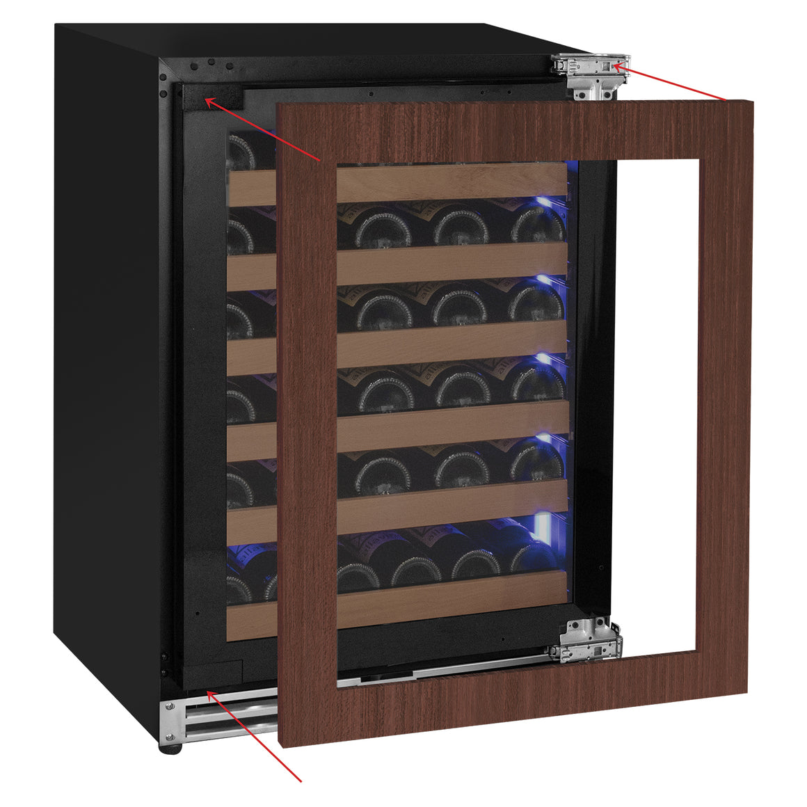 Allavino Reserva Series - 51 Bottle Single Zone Built-in Luxury Wine Refrigerator with Panel Ready Overlay Door - Right Hinge - VSW5134S-1PRR
