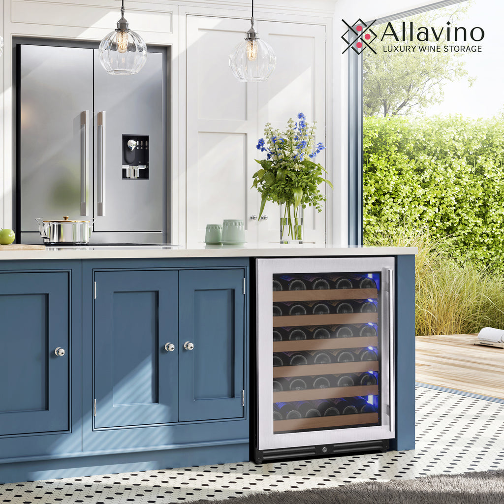 Allavino Reserva Series 51 Bottle Single Zone Built-in Luxury Wine Refrigerator with Stainless Steel Door - Left Hinge - VSW5134S-1SL