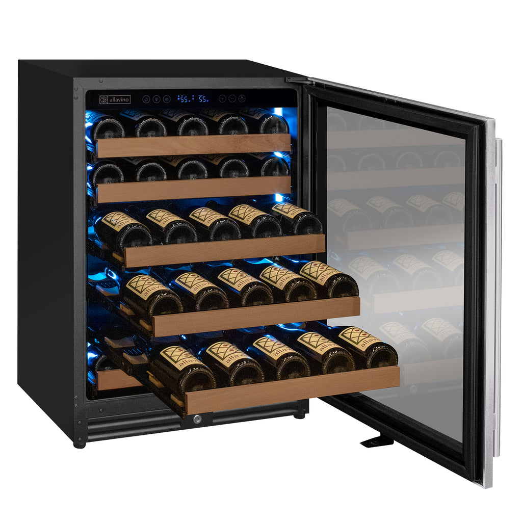 Allavino Reserva Series 51 Bottle Single Zone Built-in Luxury Wine Refrigerator with Stainless Steel Door - Right Hinge - VSW5134S-1SR