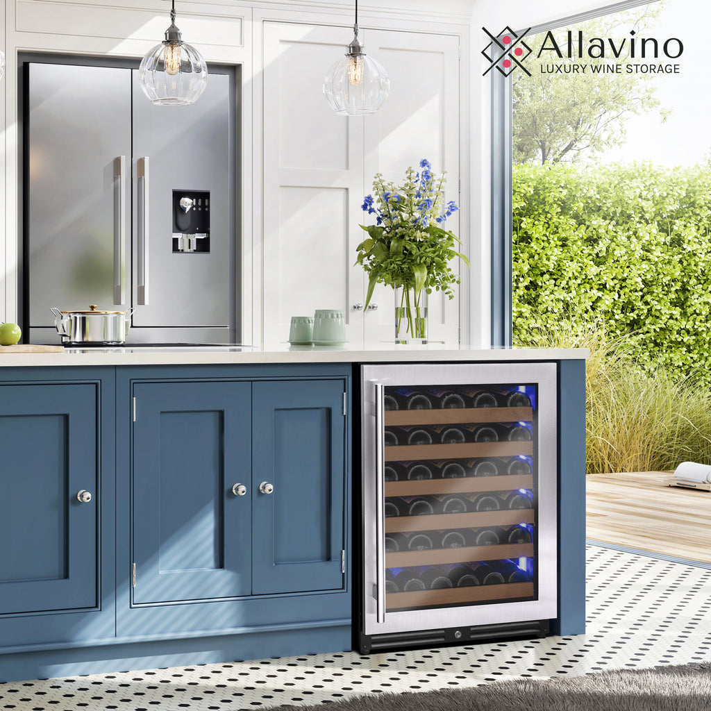 Allavino Reserva Series 51 Bottle Single Zone Built-in Luxury Wine Refrigerator with Stainless Steel Door - Right Hinge - VSW5134S-1SR