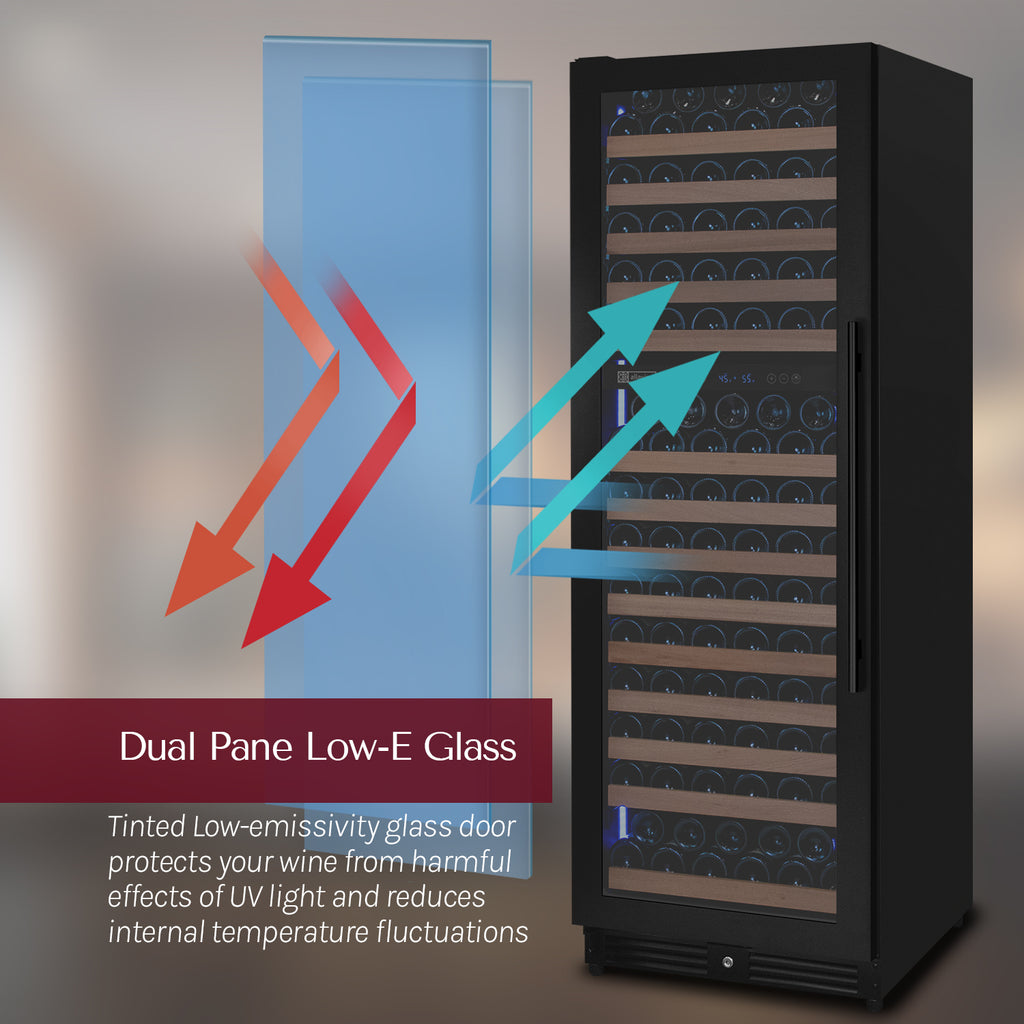 Allavino Reserva Series 172 Bottle Dual Zone Built-in Wine Refrigerator with Stainless Steel Door - Left Hinge - VSW71LD-2SL - Wine Cooler City