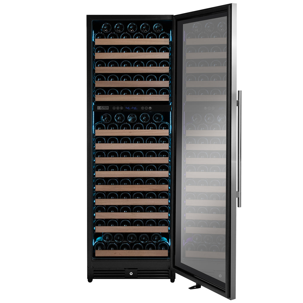 Allavino Reserva Series 172 Bottle Dual Zone Built-in Wine Refrigerator with Stainless Steel Door - Right Hinge - VSW71LD-2SR - Wine Cooler City