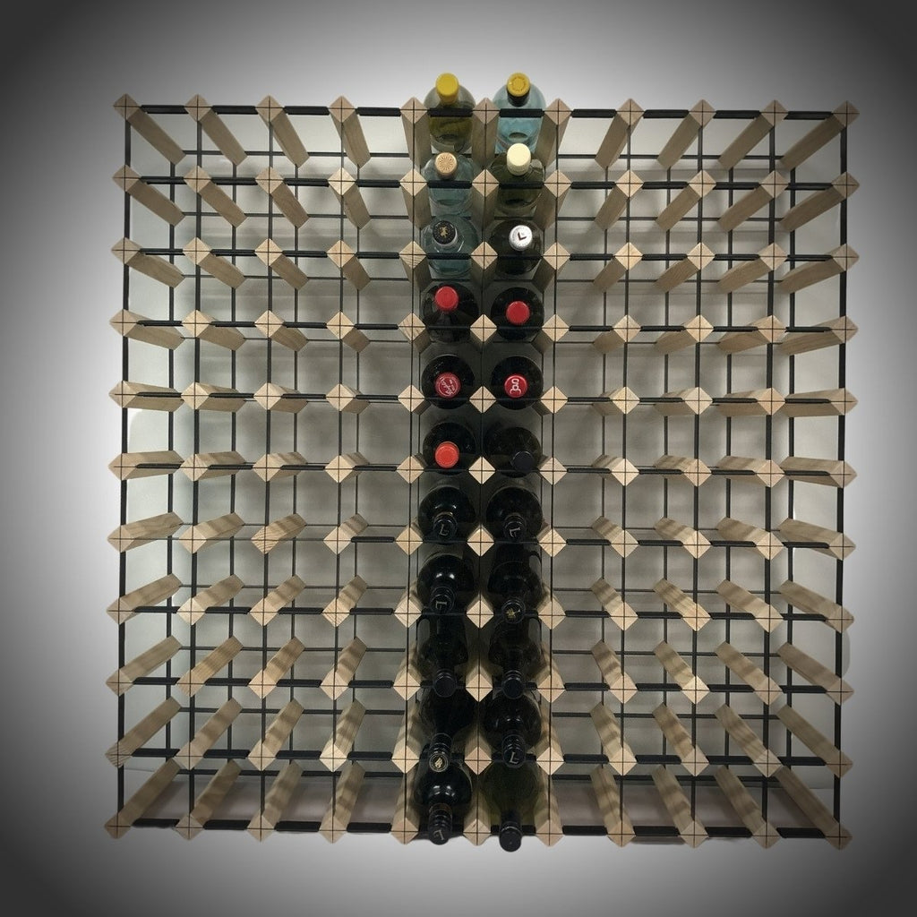 KingsBottle 110 Bottle Timber Wine Rack | 10x10 Configuration