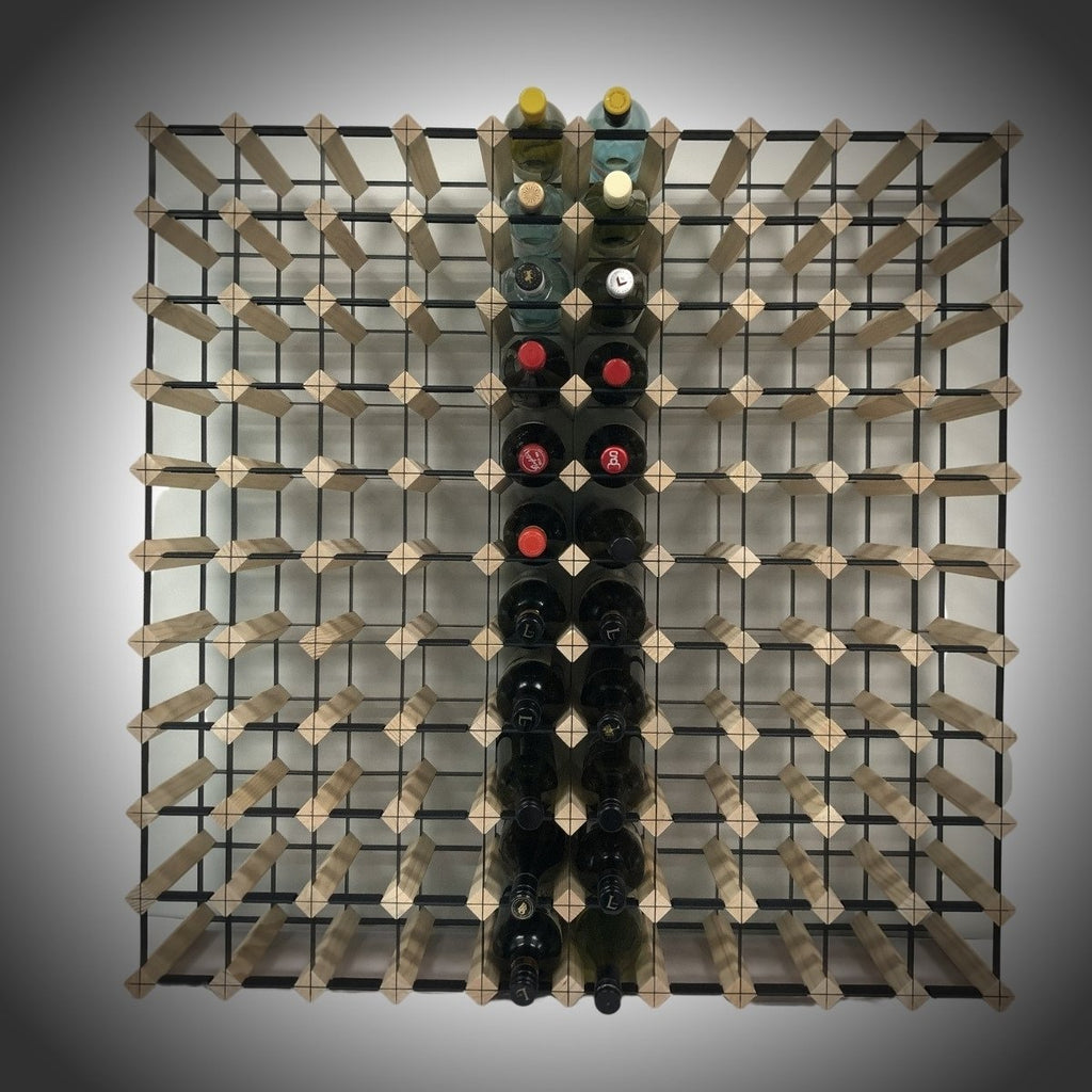 KingsBottle 110 Bottle Timber Wine Rack | 10x10 Configuration