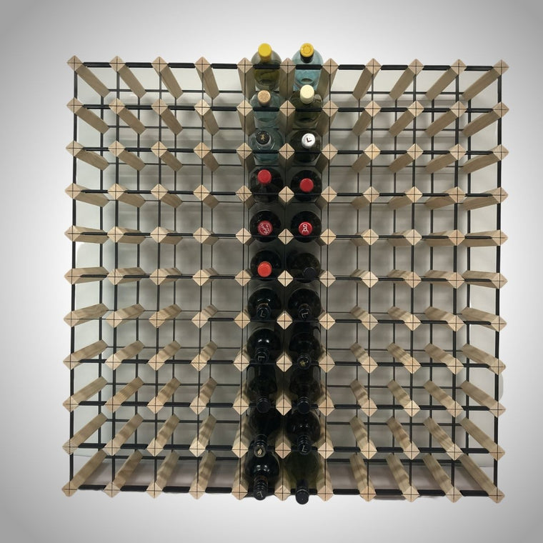 KingsBottle 120 Bottle Timber Wine Rack | 10x11 Configuration