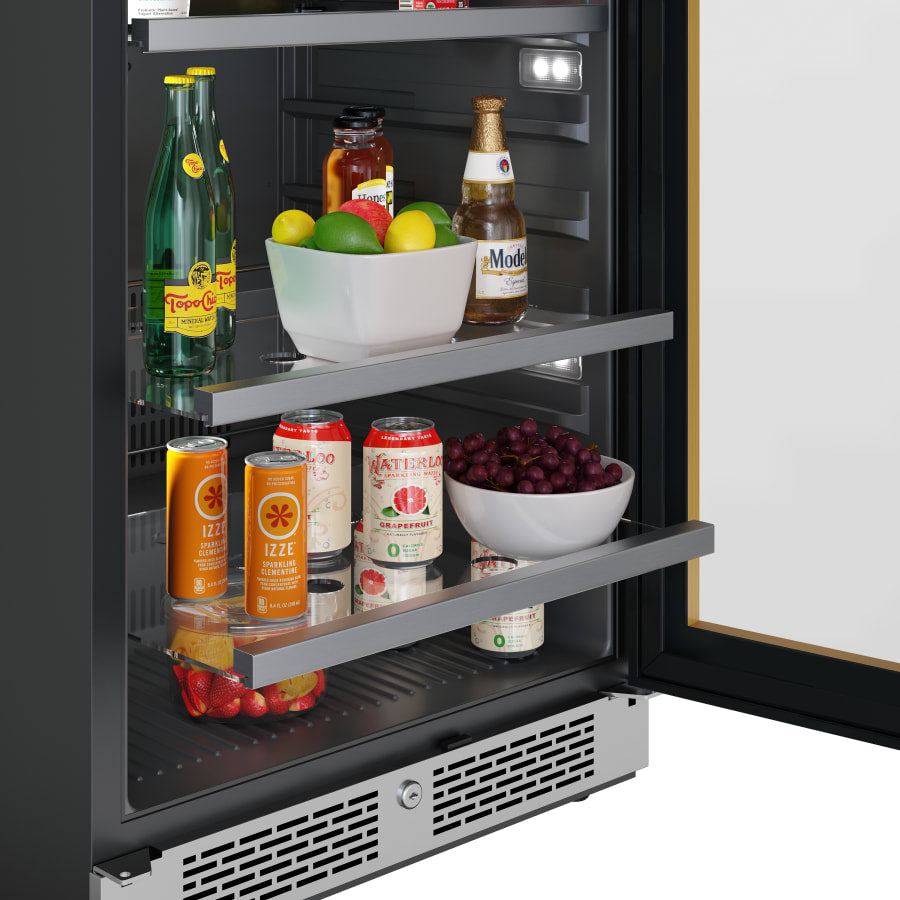 Avallon 24 Inch Wide 140 Can Energy Efficient Beverage Center with LED Lighting, Double Pane Glass, Touch Control Panel and Right Swing Door - ABR242PRSRH