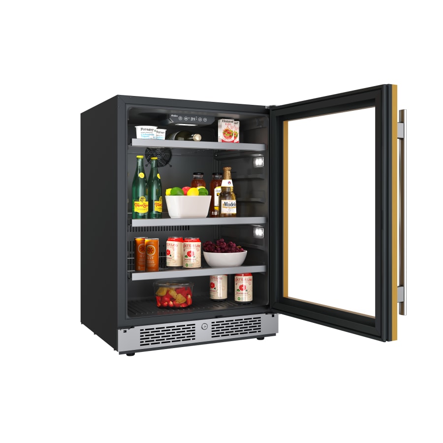 Avallon 24 Inch Wide 140 Can Energy Efficient Beverage Center with LED Lighting, Double Pane Glass, Touch Control Panel and Right Swing Door - ABR242PRGRH