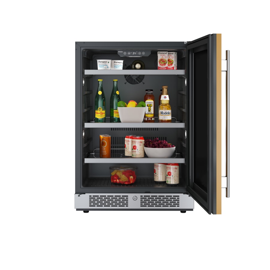 Avallon 24 Inch Wide 140 Can Energy Efficient Beverage Center with LED Lighting, Double Pane Glass, Touch Control Panel and Right Swing Door - ABR242PRGRH