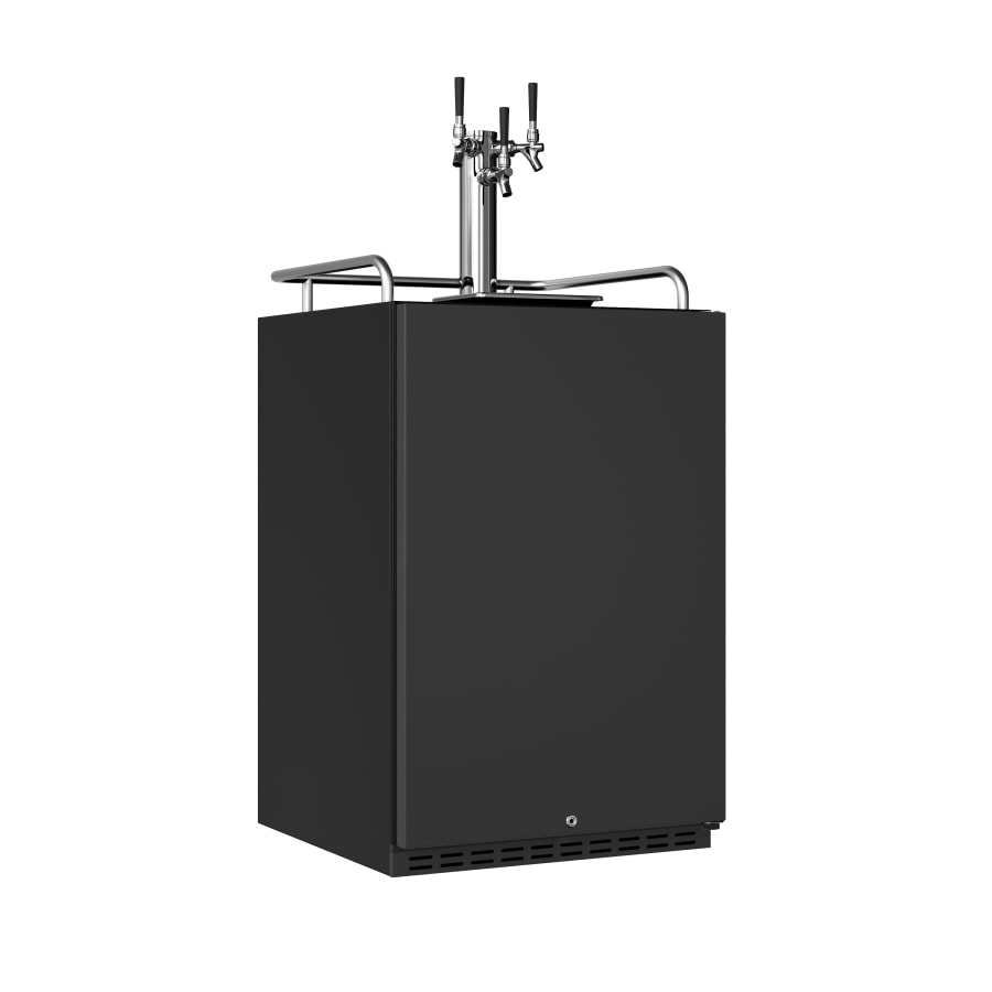 EdgeStar 24 Inch Wide Triple Tap Kegerator for Full Size Kegs with Electronic Control Panel - KC7000BBLTRIP