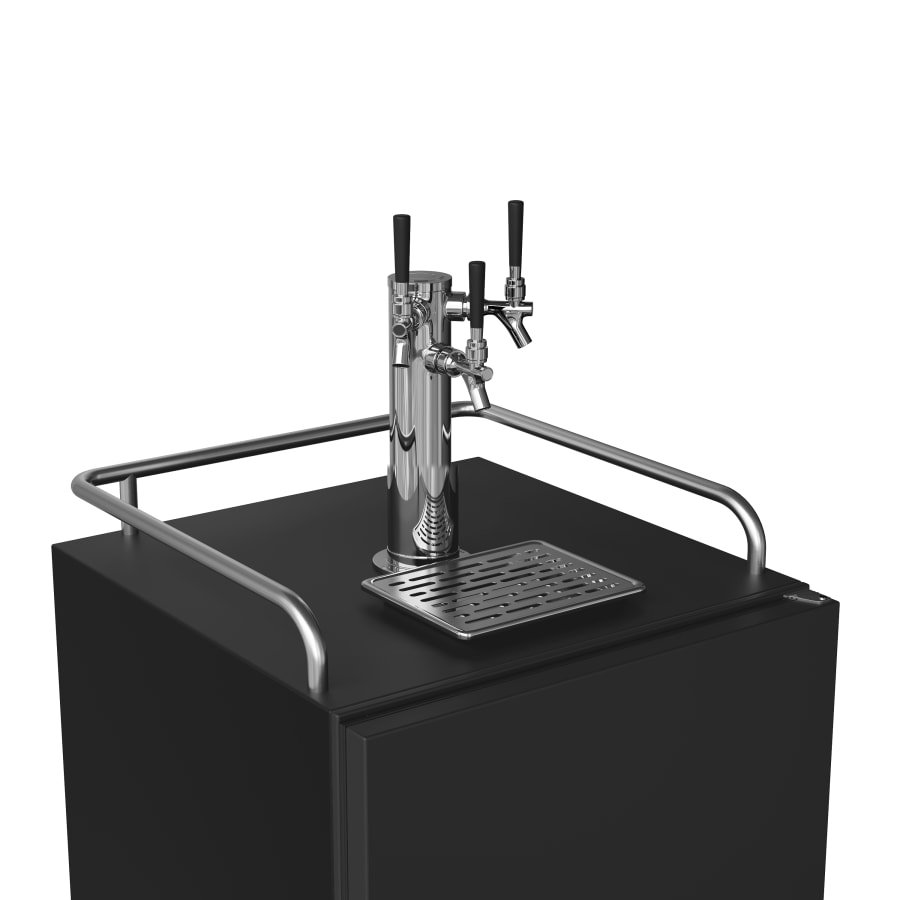 EdgeStar 24 Inch Wide Triple Tap Kegerator for Full Size Kegs with Electronic Control Panel - KC7000BBLTRIP