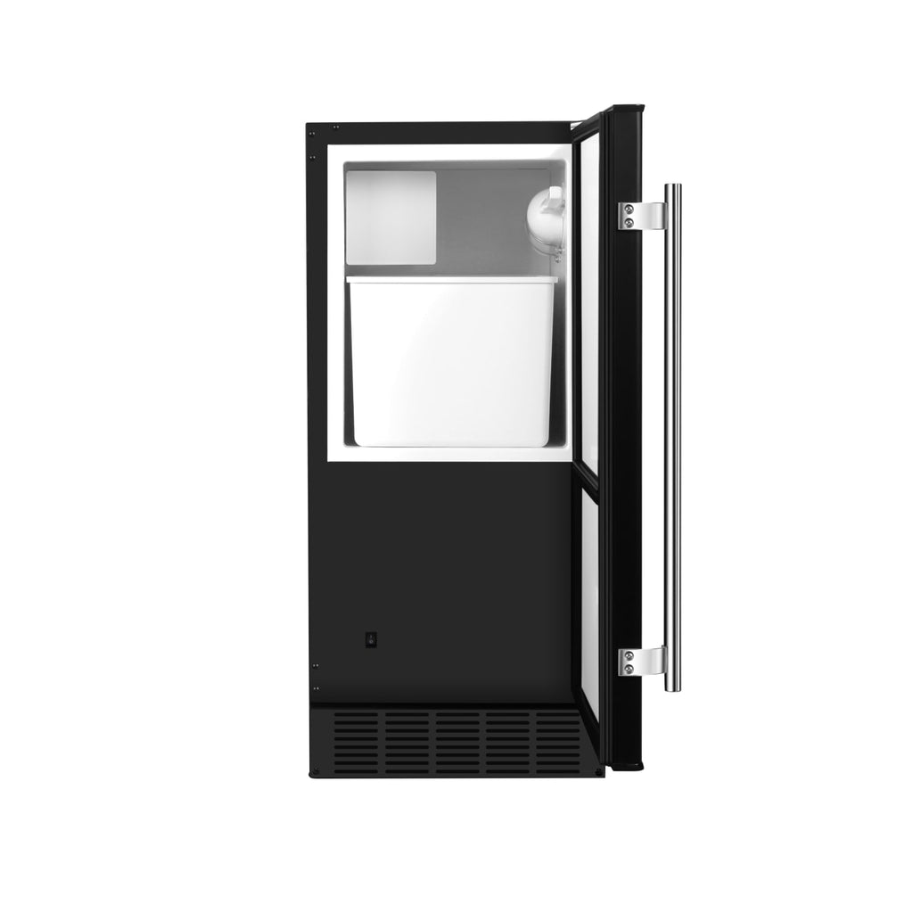 EdgeStar 15 Inch Wide Built-In Ice Maker with 25 Lbs. Storage Capacity and Up to 25 Lbs. Daily Ice Production - IB250BL