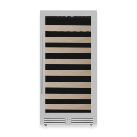 KingsBottle 47-Inch Height Single Zone Wine Cooler with Low-E Glass Door SKU: KBU265WX-SS RHH