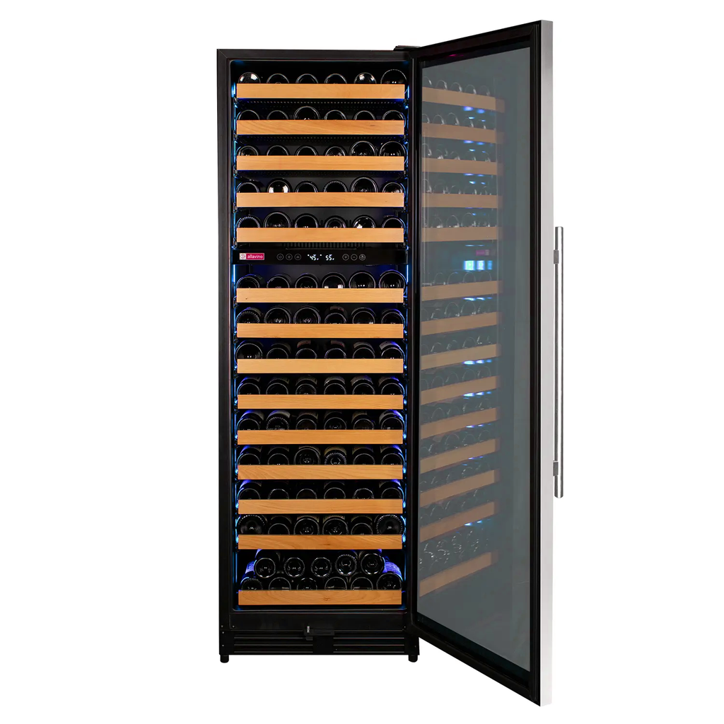 Allavino Reserva Series 154 Bottle Dual Zone Built-in Wine Refrigerator with Stainless Steel Door - Right Hinge - VSW15471D-2SR