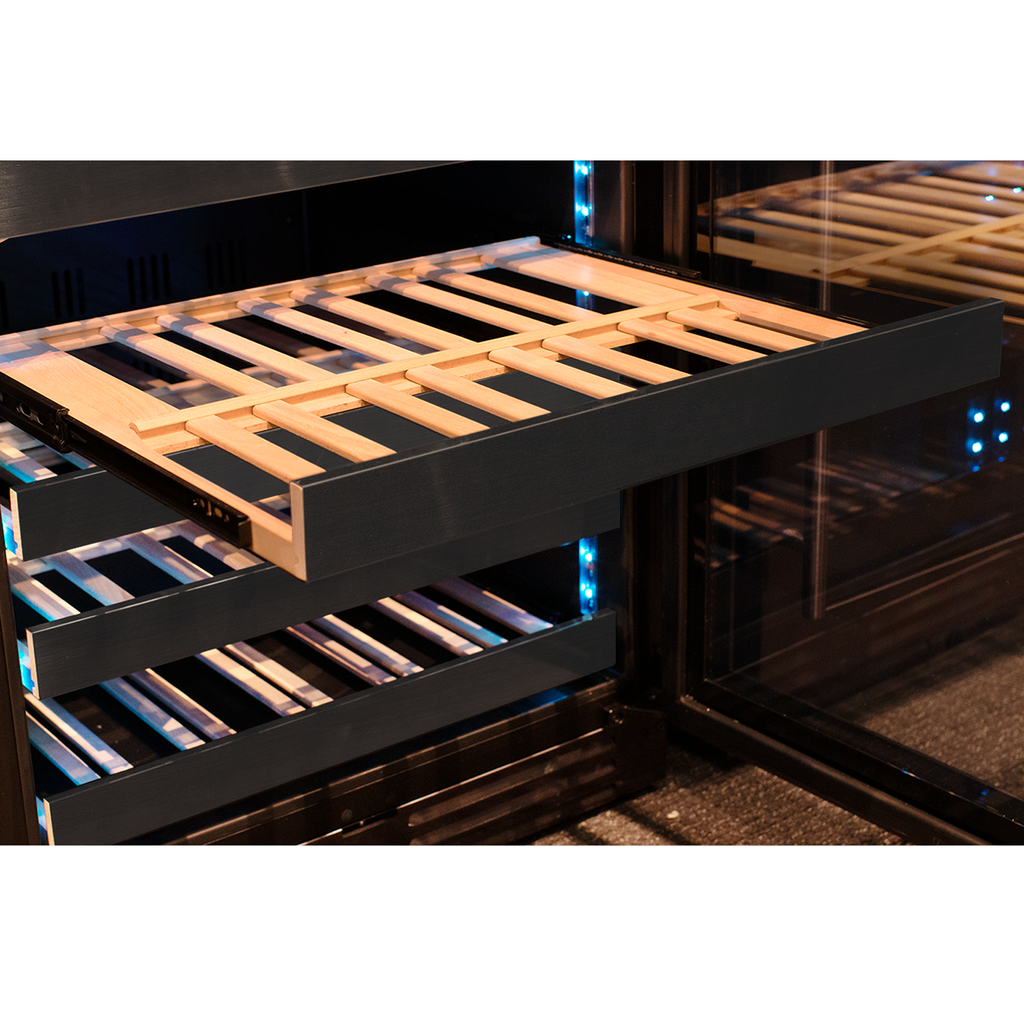 Allavino Reserva Series 50 Bottle Single Zone Built-in Luxury Wine Refrigerator with Black Stainless Steel Door - Right Hinge - BDW5034S-1BSR