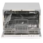 SPT - 21 in. Silver Portable Countertop 120-Volt Dishwasher with 7 Cycles with 6 Place Settings Capacity - SD-2224DSA