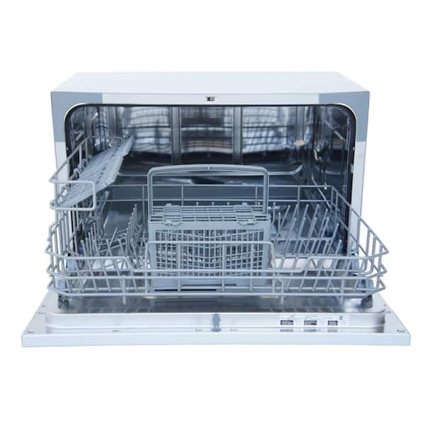 SPT - 21 in. Silver Portable Countertop 120-Volt Dishwasher with 7 Cycles with 6 Place Settings Capacity - SD-2224DSA