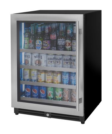 Kegco 24" Wide Reserva Series Stainless Steel Left Hinge Beverage Center - VSBC-24LSL