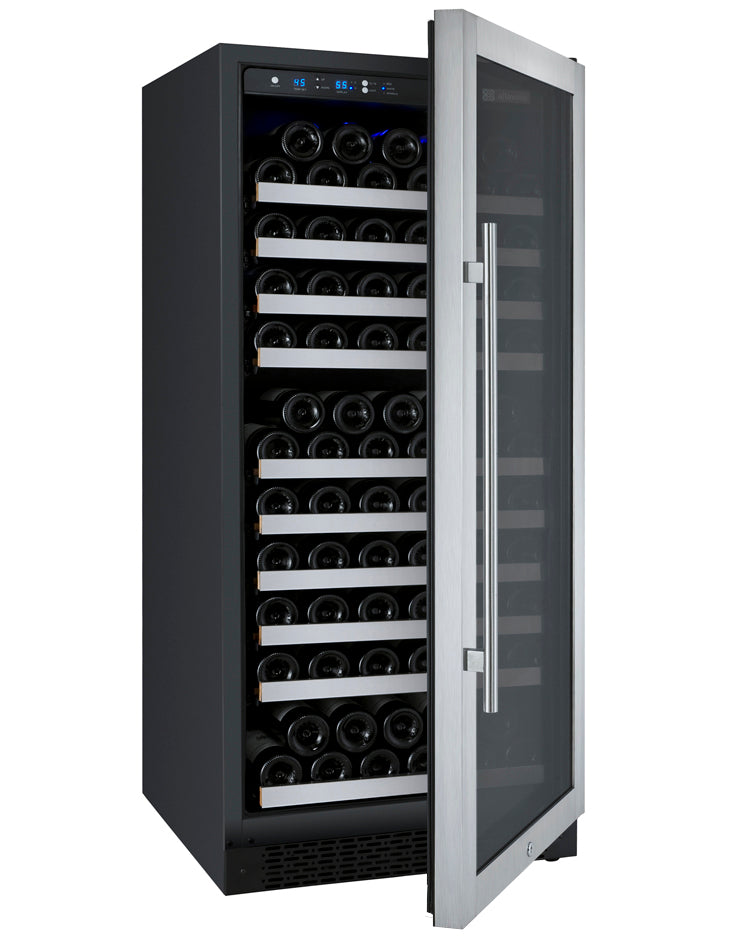 Allavino 24" Wide FlexCount II Tru-Vino 128 Bottle Single Zone Stainless Steel Right Hinge Wine Refrigerator - VSWR128-1SR20