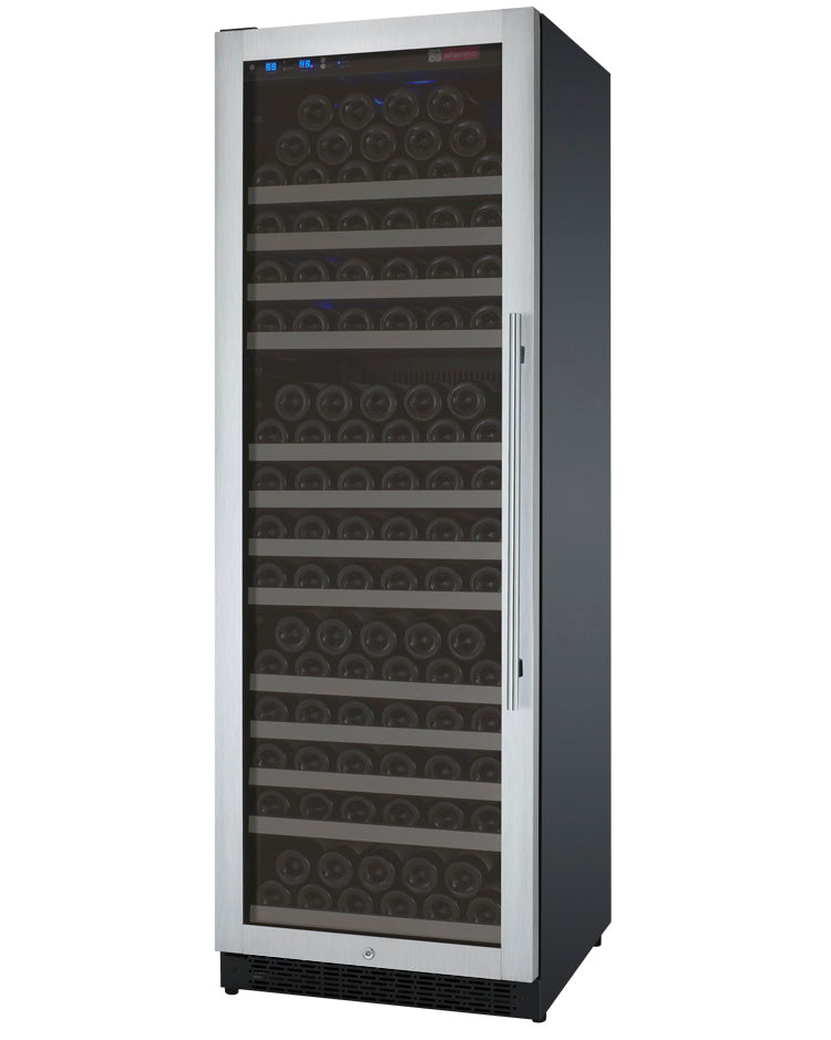 Allavino 24" Wide FlexCount II Tru-Vino 177 Bottle Single Zone Stainless Steel Left Hinge Wine Refrigerator - VSWR177-1SL20