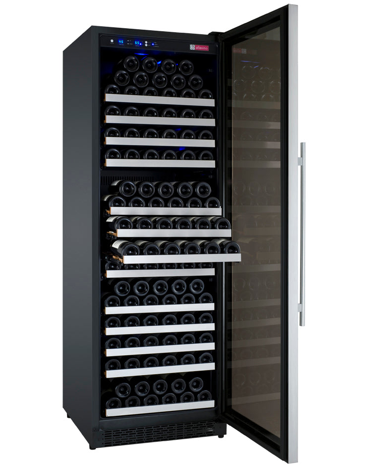 Allavino 24" Wide FlexCount II Tru-Vino 177 Bottle Single Zone Stainless Steel Right Hinge Wine Refrigerator - VSWR177-1SR20
