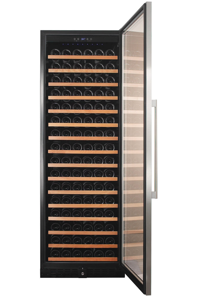 Smith & Hanks 166 Bottle Single Zone Wine Cooler, Stainless Steel Door Trim - RW428SR