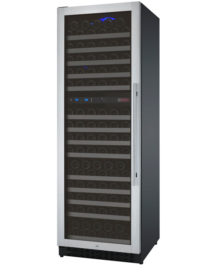 Allavino 24" Wide FlexCount II Tru-Vino 172 Bottle Dual Zone Stainless Steel Left Hinge Wine Refrigerator - VSWR172-2SL20