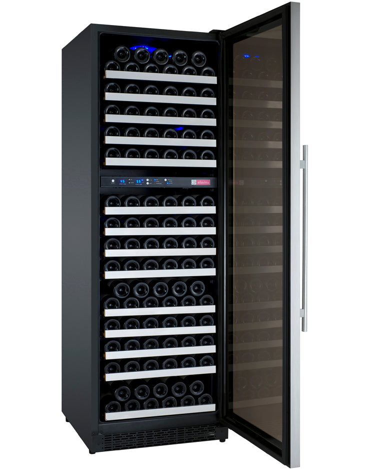 Allavino 24" Wide FlexCount II Tru-Vino 172 Bottle Dual Zone Stainless Steel Right Hinge Wine Refrigerator - VSWR172-2SR20