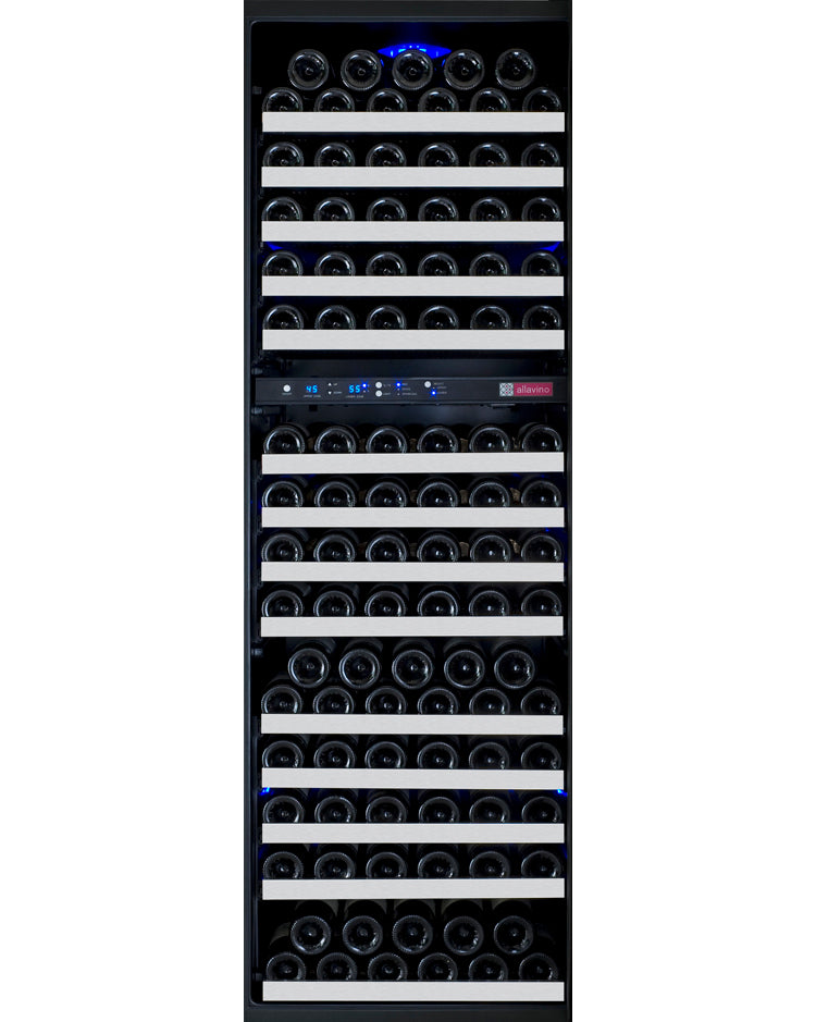 Allavino 24" Wide FlexCount II Tru-Vino 172 Bottle Dual Zone Stainless Steel Right Hinge Wine Refrigerator - VSWR172-2SR20