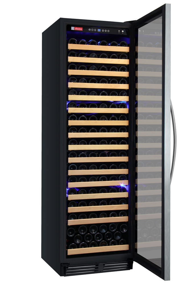 Allavino 24" Wide FlexCount Classic II Tru-Vino 174 Bottle Single Zone Stainless Steel Right Hinge Wine Refrigerator - YHWR174-1SR20