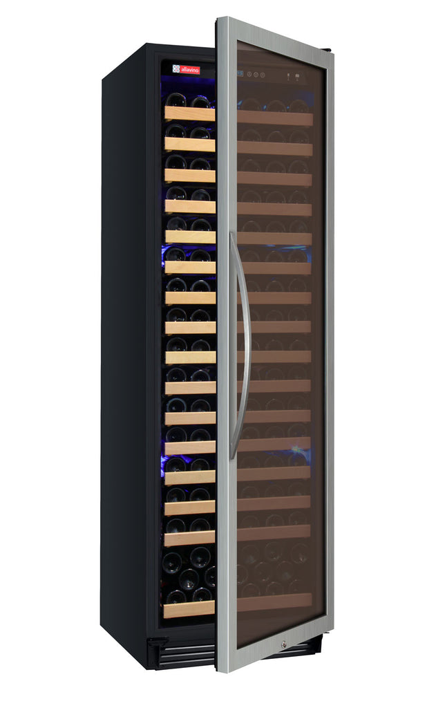 Allavino 24" Wide FlexCount Classic II Tru-Vino 174 Bottle Single Zone Stainless Steel Right Hinge Wine Refrigerator - YHWR174-1SR20