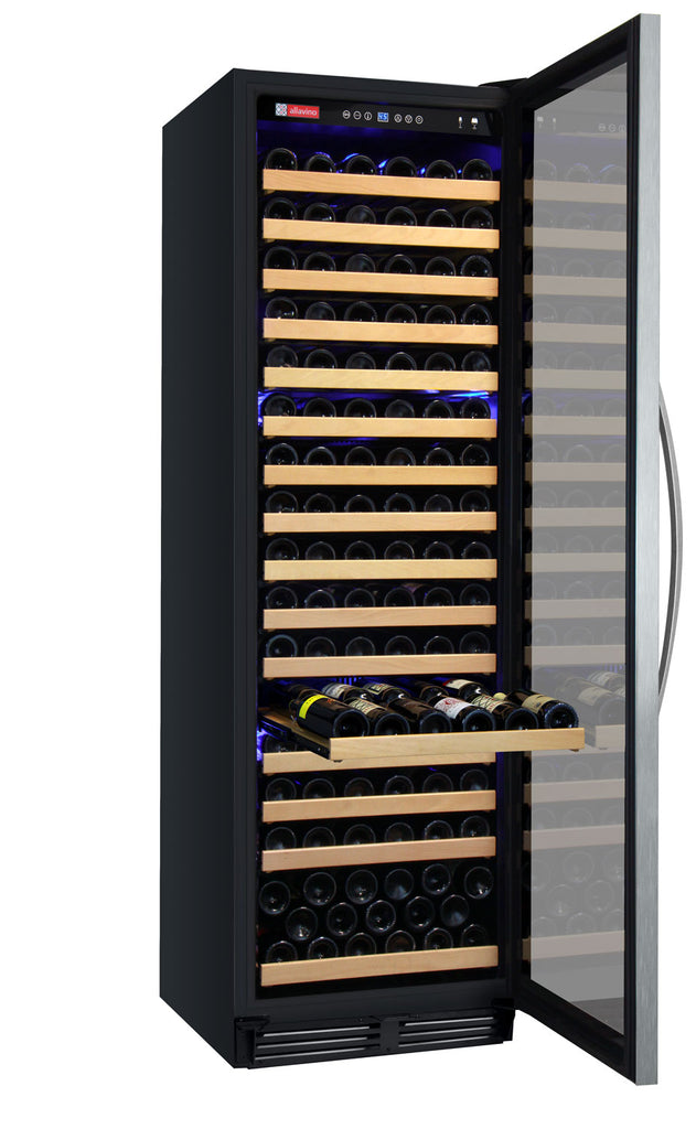 Allavino 24" Wide FlexCount Classic II Tru-Vino 174 Bottle Single Zone Stainless Steel Right Hinge Wine Refrigerator - YHWR174-1SR20