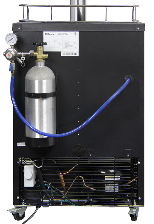 Kegco24" Wide Kombucha Dual Tap Stainless Steel Kegerator - KOM20S-2NK - Wine Cooler City