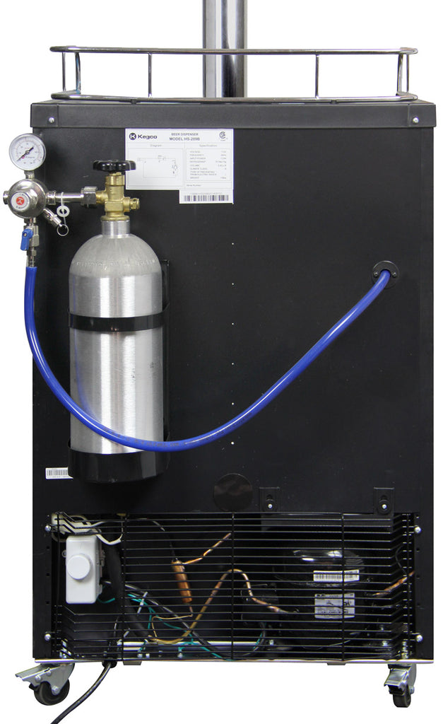 Kegco 24" Wide Homebrew Single Tap Black Stainless Steel Digital Kegerator - HBK309X-1NK - Wine Cooler City