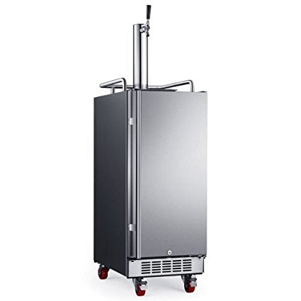 Edgestar 15 Inch Wide 1 Tap Kegerator with Forced Air Refrigeration and Air Cooled Beer Tower - KC1500BL - Wine Cooler City