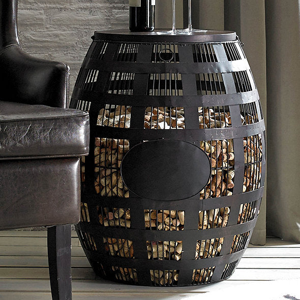 Barrel Cork Catcher Side Table