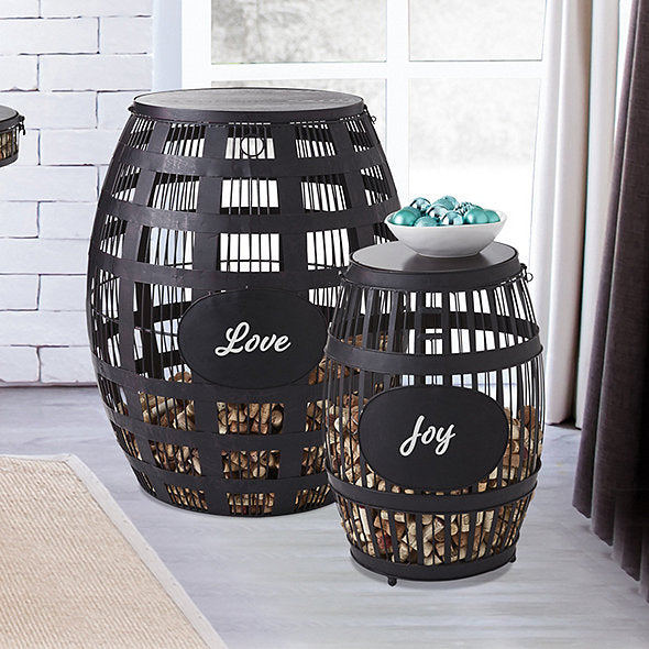 Barrel Cork Catcher Side Table