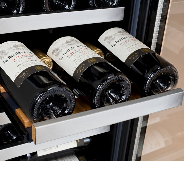 Allavino 30" Wide FlexCount II Tru-Vino 30 Bottle/88 Can Dual Zone Stainless Steel Built-In Wine Refrigerator/Beverage Center - VSWB30-2SF20