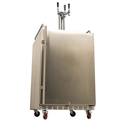 EdgeStar Full Size Triple Tap Built-In Outdoor Kegerator - KC7000SSODTRIP - Wine Cooler City