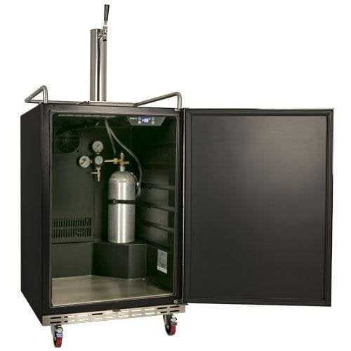 Edgestar 24 Inch Wide Kegerator for Full Size Kegs with Electronic Control Panel - KC7000BL - Wine Cooler City