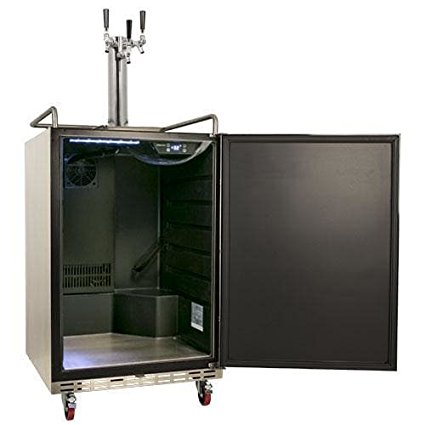 EdgeStar Full Size Triple Tap Built-In Outdoor Kegerator - KC7000SSODTRIP - Wine Cooler City