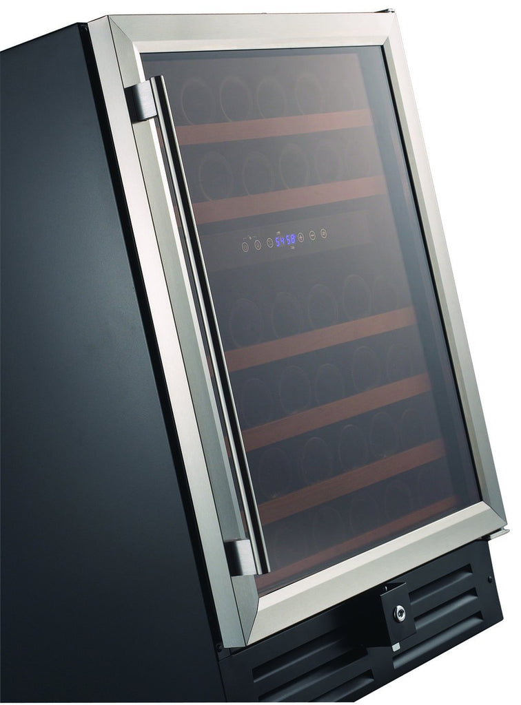 Smith & Hanks 46 Bottle Dual Zone Wine Cooler, Stainless Steel Door Trim - RW145DR