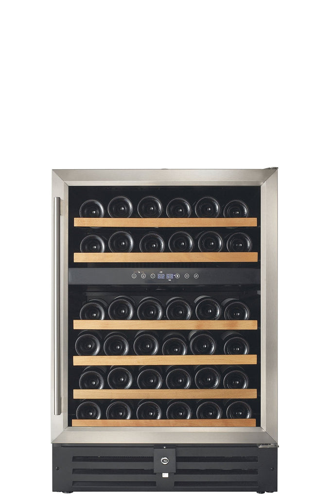 Smith & Hanks 46 Bottle Dual Zone Wine Cooler, Stainless Steel Door Trim - RW145DR