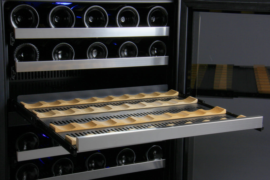Allavino 24" Wide FlexCount II Tru-Vino Series 56 Bottle Single Zone Stainless Steel Left Hinge Wine Refrigerator - VSWR56-1SL20