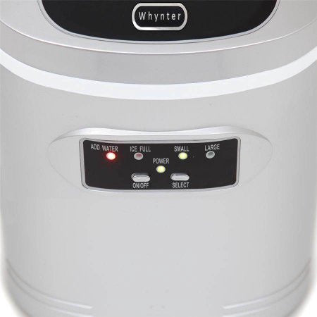 Whynter Compact Portable Ice Maker 27 lb capacity – Metallic Silver IMC-270MS - Wine Cooler City