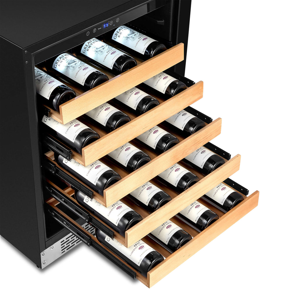 Whynter 24″ Built-In Stainless Steel 54 Bottle Wine Refrigerator Cooler - BWR-541STS - Wine Cooler City