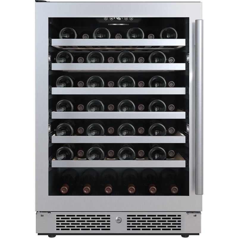 Avallon 24 Inch Wide 53 Bottle Capacity Single Zone Wine Cooler with Left Swing Door - AWC242SZLH