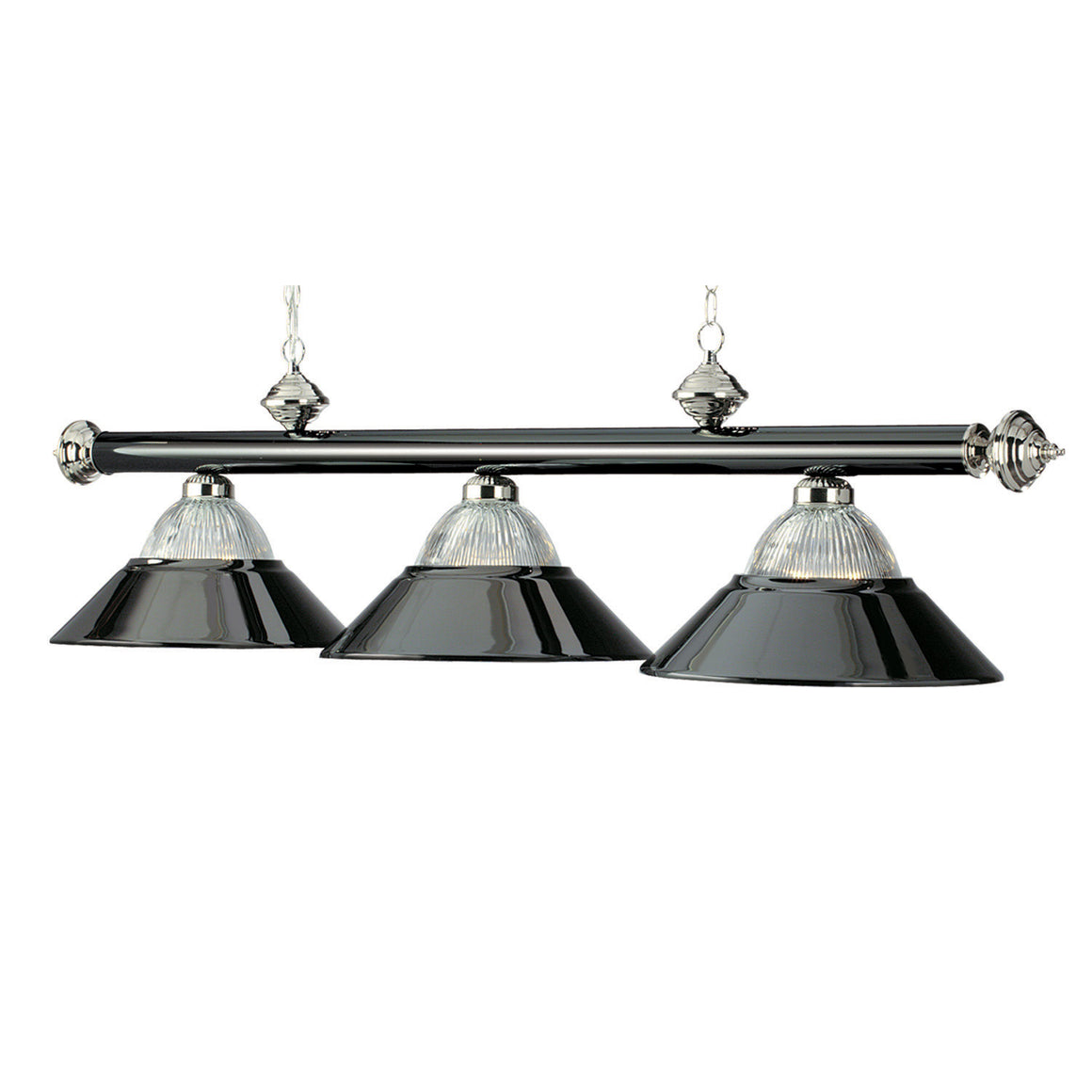 RAM Game Room 3 LT-54" Billiard Light-Black Chrome & Chrome - B48-RIB BKCH/CH