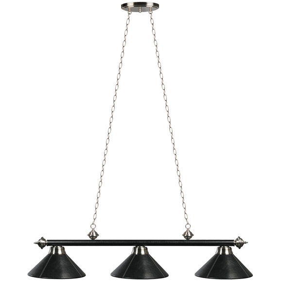 RAM Game Room 3 LT-54" Billiard Light-Leather/Black - B54-LTHR BLK